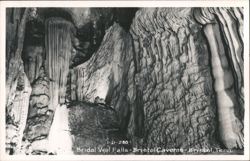 Bridal Veil Falls, Bristol Caverns Postcard
