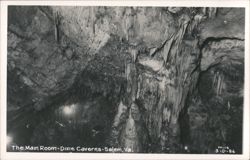 Main Room, Dixie Caverns Postcard