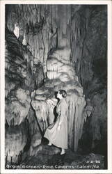 Organ Screen, Dixie Caverns Postcard