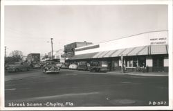 Street Scene in Chipley, Florida Postcard