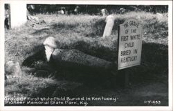Grave of First White Child Buried in Kentucky Postcard