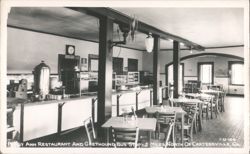 Peggy Ann Restaurant and Greyhound Bus Stop Postcard