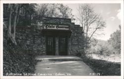 Entrance to Dixie Caverns Postcard