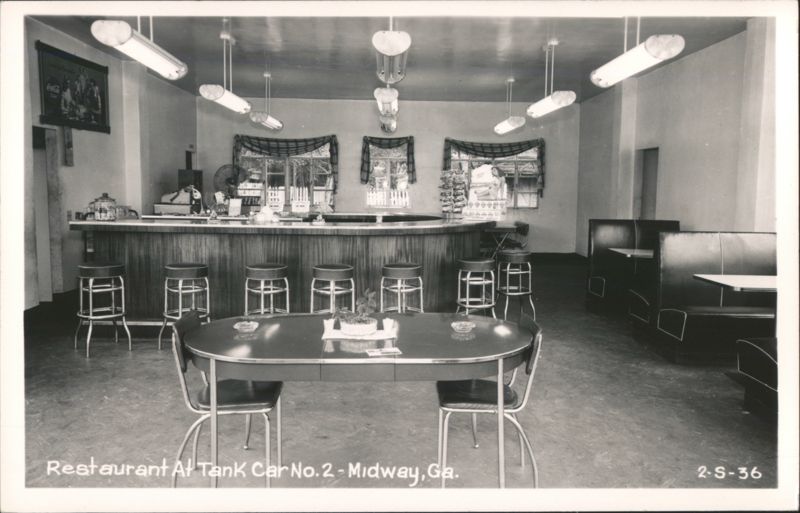 Restaurant Interior at Tank Car No. 2 Midway Georgia