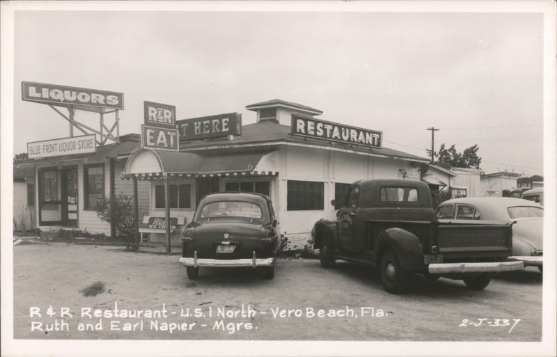 R&R Restaurant, Blue Front Liquor Store, Vero Beach, FL Florida