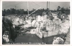Marble Quarry Scene Sylacauga, AL Postcard