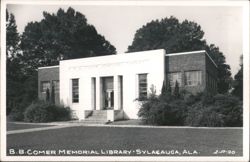 B. B. Comer Memorial Library, Sylacauga, AL Postcard