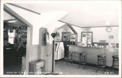 Interior-Cary's Cafe-U.S.31-Gardendale, Ala. Postcard