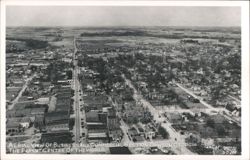 Aerial View of Business and Commercial Section, Dawson Postcard