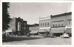 Street Scene, Cuthbert GA Postcard