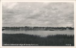 Ladies Island Bridge at Beaufort, SC Postcard