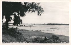Waterfront Scene - Beaufort, SC Postcard
