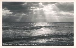Sunrise Over The Atlantic Ocean Postcard