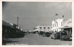 Street Scene, Belle Glade, Florida Postcard