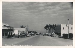 Street Scene - Belle Glade, Florida Postcard