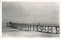Pier At The Beach, Eau Gallie, FL Postcard