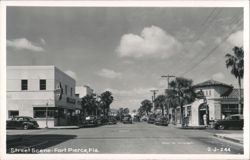 Street Scene - Fort Pierce, Florida Postcard