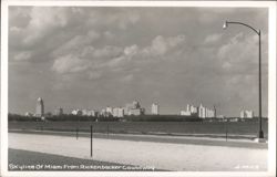 Skyline of Miami From Rickenbacker Causeway Postcard