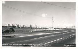 Miami, Florida Skyline from MacArthur Causeway Postcard