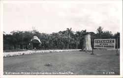 Entrance-McKee Jungle Gardens-Vero Beach, Florida Postcard
