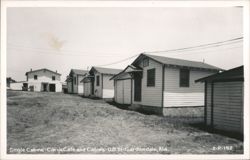 Single Cabins - Cary's Cafe and Cabins - US 31 Postcard