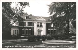 Sigma Nu House, University of Alabama, Tuscaloosa Postcard