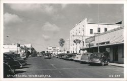 Street Scene, Vero Beach, FL Postcard
