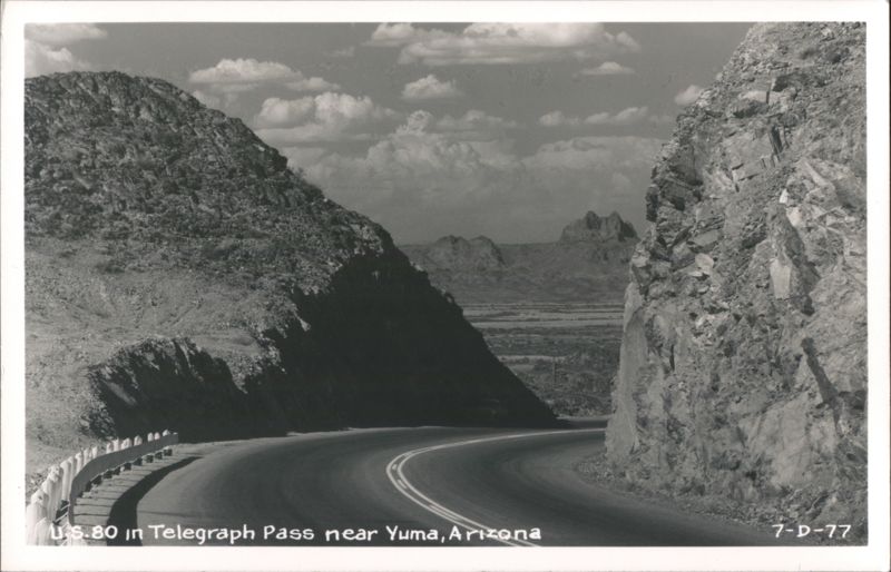 U.S. 80 in Telegraph Pass Yuma Arizona