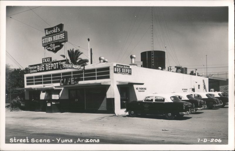 Harold's Steak House & American Buslines Bus Depot Yuma Arizona