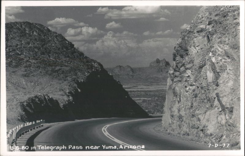 U.S. 80 in Telegraph Pass Yuma Arizona