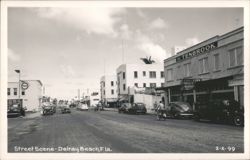 Street Scene with Vintage Cars, The Tenbrook Building, Love Drugs Postcard