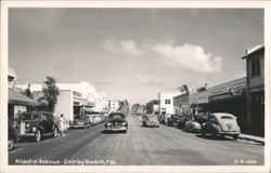 Cars and Businesses on Atlantic Avenue Postcard