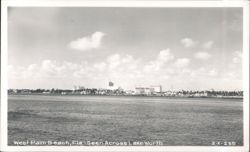 West Palm Beach Skyline Across Lake Worth Postcard
