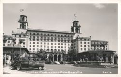 Entrance and Fountain, The Breakers Hotel Postcard