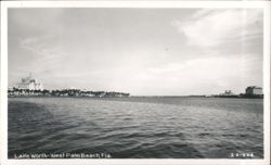 View across Lake Worth towards West Palm Beach Postcard