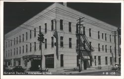 Grand Hotel, Coffee Shop, Peoples Finance Co. Loans Postcard