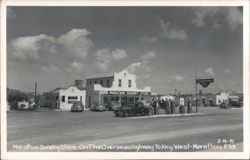 Marathon Sundry Store & Standard Oil Gas Station, Overseas Highway Postcard