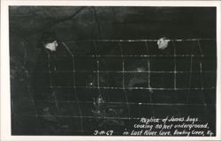 Replica of James Boys Cooking 80 Feet Underground, Lost River Cave Postcard