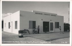 Concession Building, Monroe County Beach Postcard