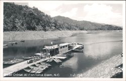 Boat Dock At Fontana Dam Postcard