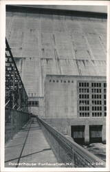 Powerhouse - Fontana Dam Postcard