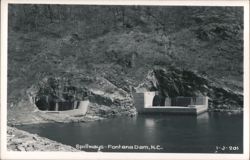 Spillways - Fontana Dam Postcard