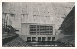 Powerhouse - Fontana Dam Postcard