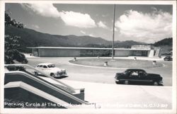 Parking Circle At The Overlook Building, Fontana Dam Postcard