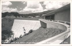 Fontana Dam, Seen From The Overlook Bldg. Postcard