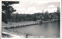 Bridge over Cub Lake, Natchez Trace State Park Postcard