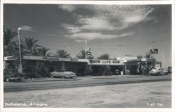 Dateland Businesses: U.S. Post Office, Cafe, Chevron Gas Station Postcard