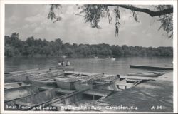 Boat Dock and Lake, Butler State Park Postcard
