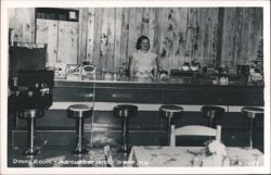 Marcumberland Dining Room Interior, Woman Behind Counter Postcard