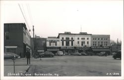 Street Scene with Curtis & McComas Stores, Smith Pharmacy Postcard
